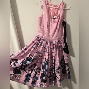 NWT Pinup Couture Aurora Sleeping Beauty Pink Disney Castle Dress